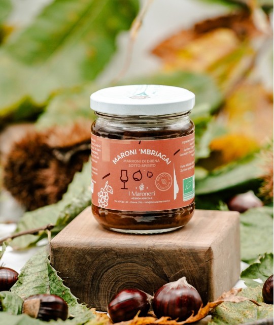 Maroni 'mbriagai - Maroni di Drena sotto spirito -  I Maroneri - 205gr.